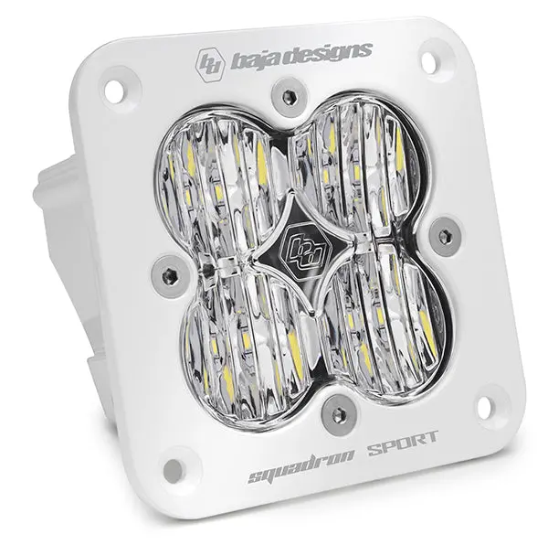 Flush Mount Led Light Pod White Clear Lens Wide Cornering Pattern Squadron Sport Baja Designs 1