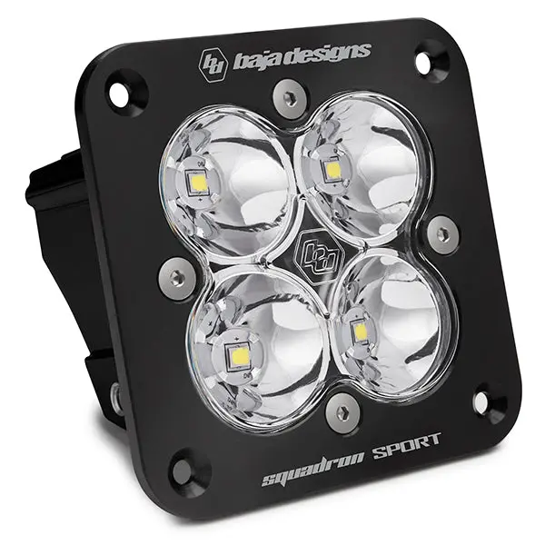 Flush Mount Led Light Pod Black Clear Lens Work/Scene Pattern Squadron Sport Baja Designs 1