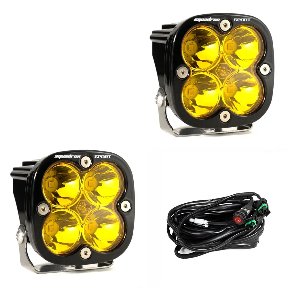 Led Light Pods Baja Amber Lens Spot Pair Squadron Sport Baja Designs 1