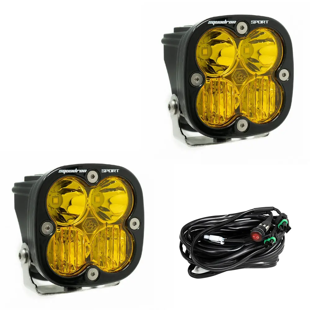 Led Light Pods Baja Amber Lens Driving/Combo Pair Squadron Sport Baja Designs 1