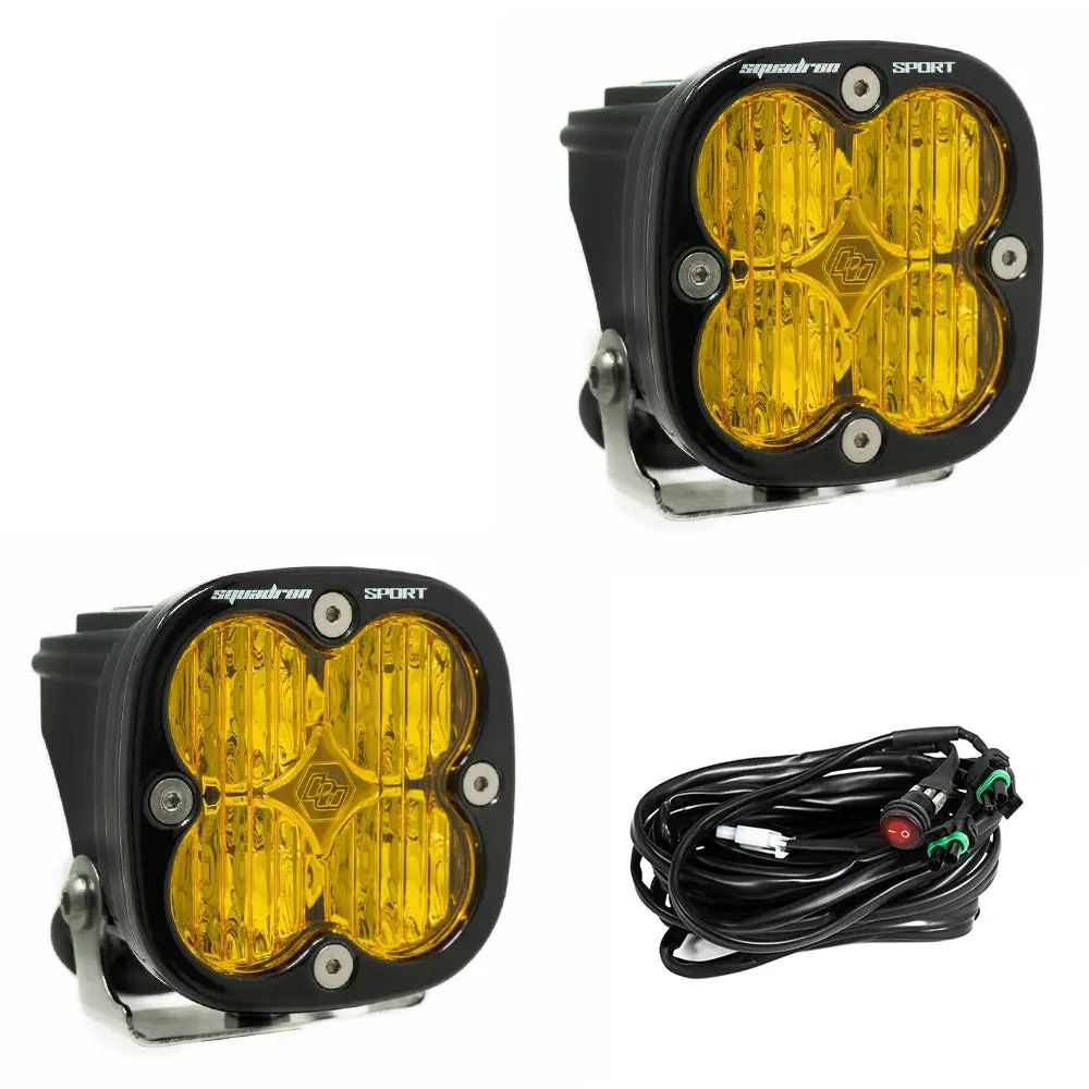 Led Light Pods Baja Amber Lens Wide Cornering Pair Squadron Sport Baja Designs 1