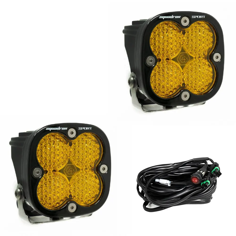 Led Light Pods Baja Amber Lens Work/Scene Pair Squadron Sport Baja Designs 1