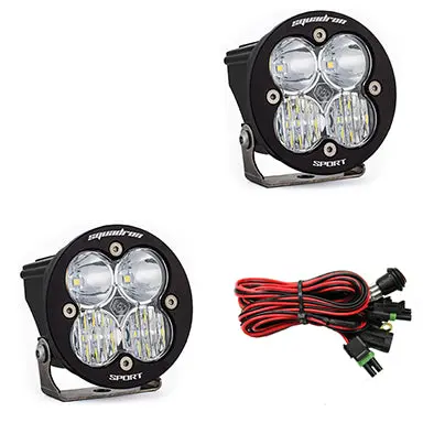 Led Light Pods Clear Lens Driving/Combo Pair Squadron R Sport Baja Designs 1