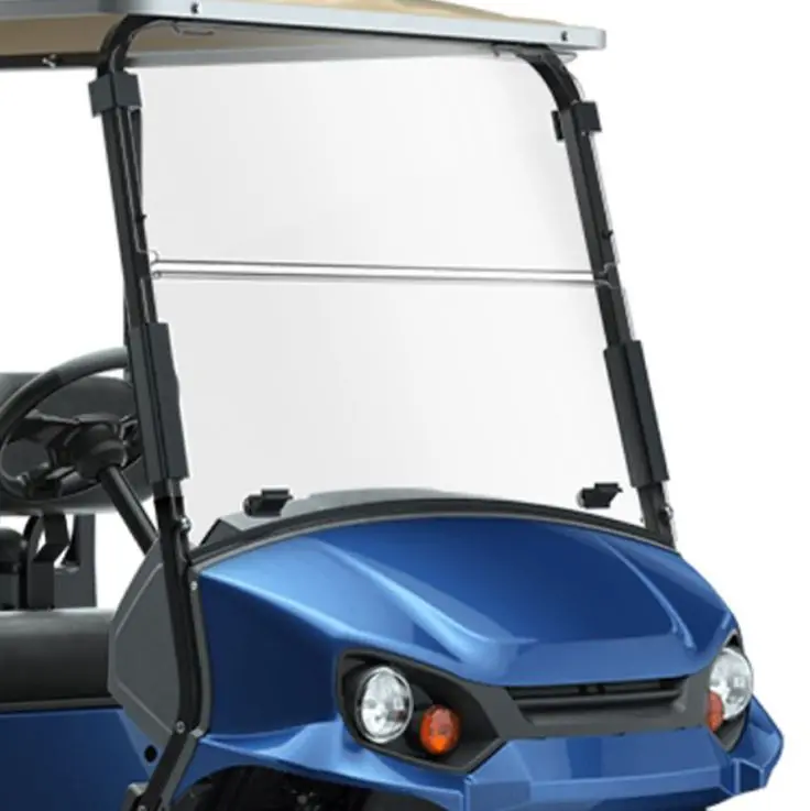 Windshield For Ezgo Express Golf Cart S2/S4/S6/L6 Clear Folding Windshield (Fits 2021.5-Up) 1