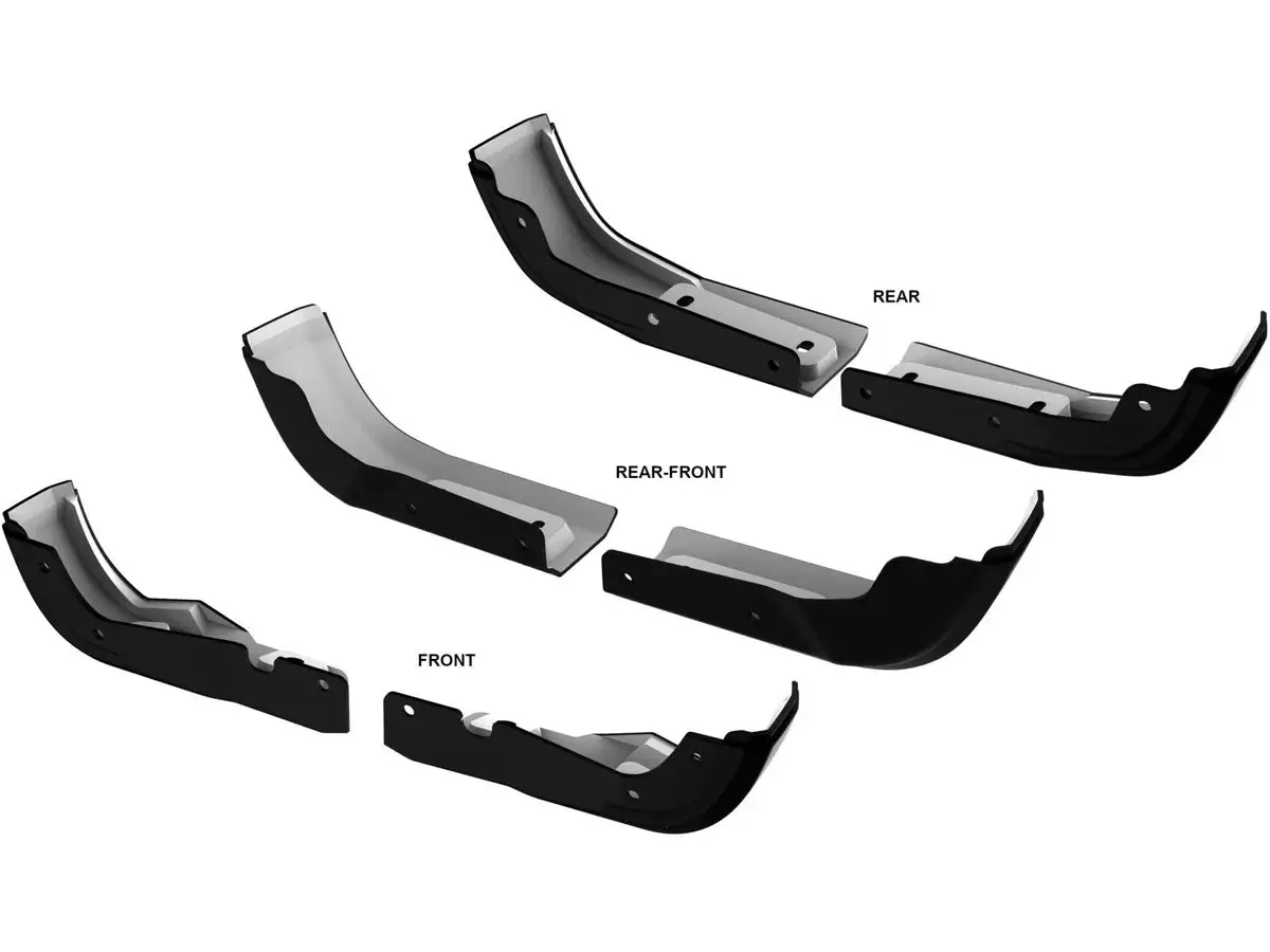 2019-2024 Gmc Sierra 1500 6 Piece Mud Flap Delete Kit 1
