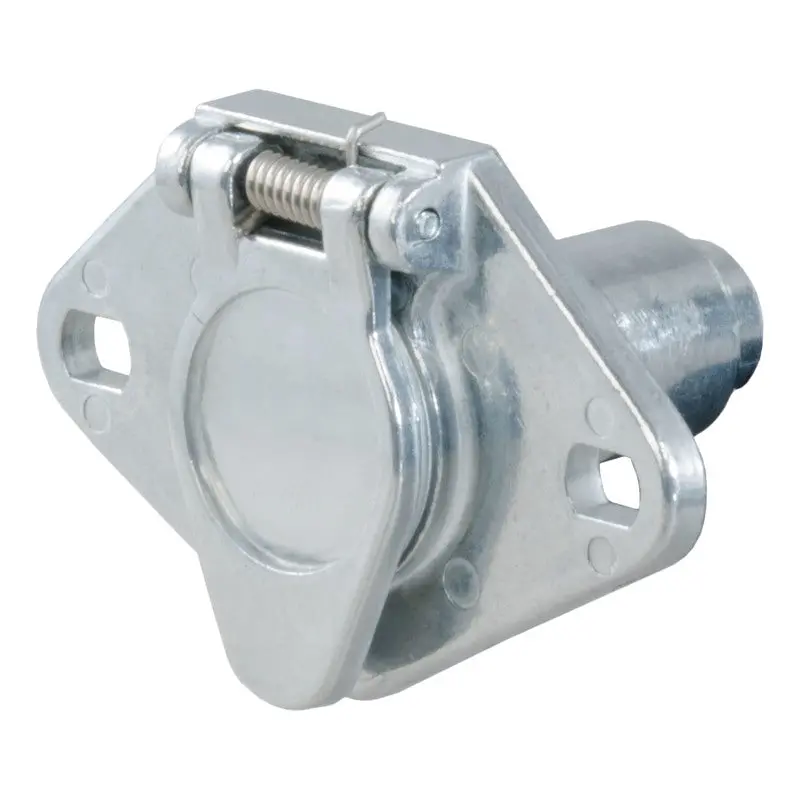 Curt 6-Pin Round Trailer Connector Socket — Vehicle-Side Installation Kit 1