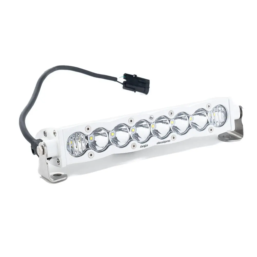 S8 White Straight Led Light Bar (10 Inch; Driving/Combo; Clear) Baja Designs 1