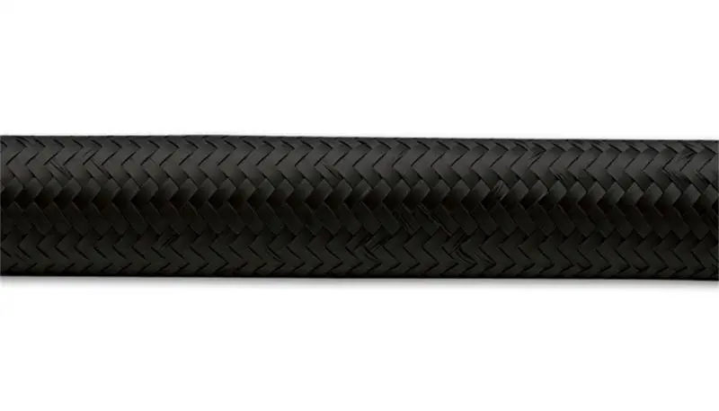Vibrant -6 An Black Nylon Braided Flex Hose (50 Foot Roll) 1