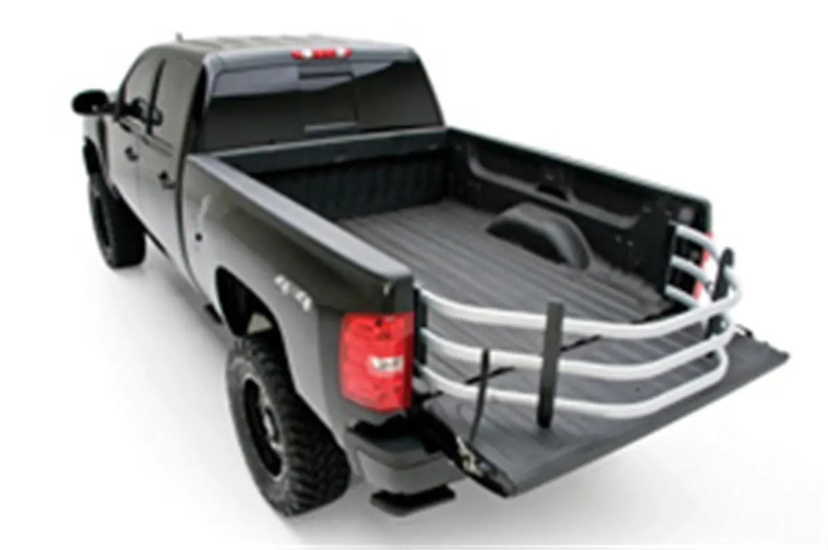 Silver Bedxtender Hd Tailgate Bed Extender Sport For Silverado/Sierra Ford F150/F250/F350 (Excl Models With Tailgate Step) Nissan Titan Dodge Ram 1500/2500/3500 (Dually Requires Kit 74610-01A) Ram 1500 Classic Toyota Tundra Standard Bed Amp Research 1