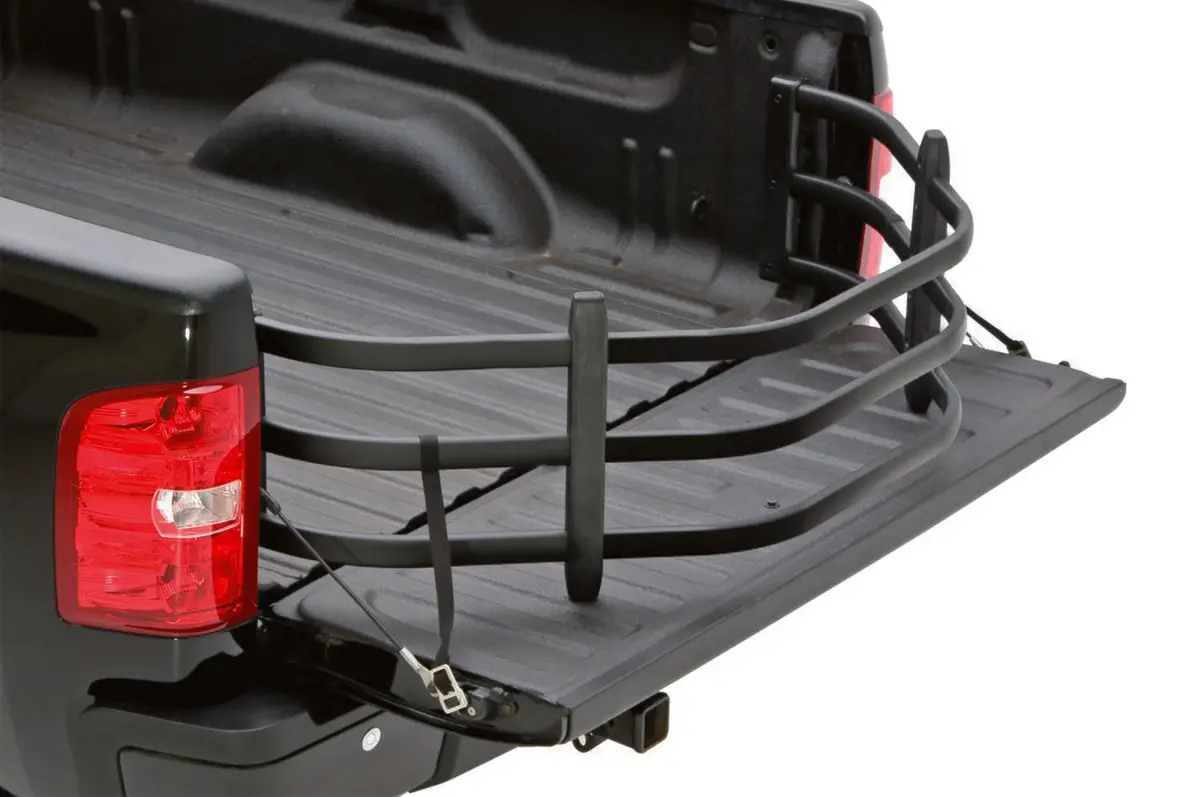 Black Bedxtender Hd Tailgate Bed Extender Sport Truck Bed Extender 19-24 Chevy Silverado/Sierra 1500 2022 Silverado Ltd/Sierra Limited 20-24 Chevy Silverado/Sierra 2500/3500 Excl Models With Multipro Tailgate Standard Bed Amp Research 2