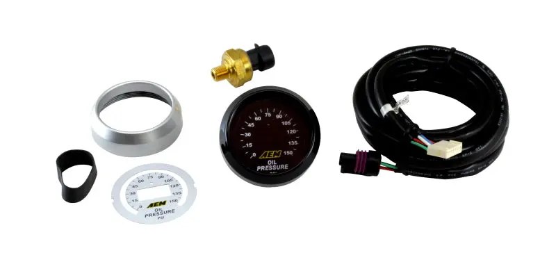 Aem 52Mm Digital Oil Pressure Gauge – 0–150 Psi Range With Backlit Display 1