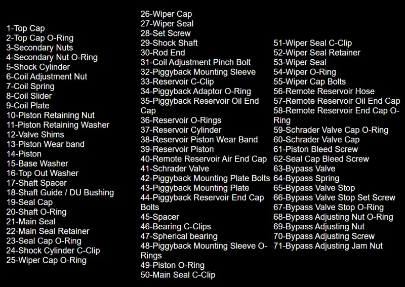 King Shocks Short Fin Res Cylinder 2.0 Pr 7In Long 2.13 Od 1