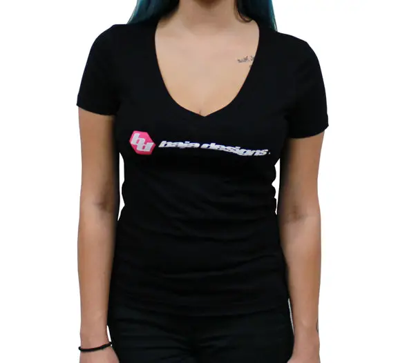Baja Designs Black Ladies V Neck T Shirt Large Baja Designs 1