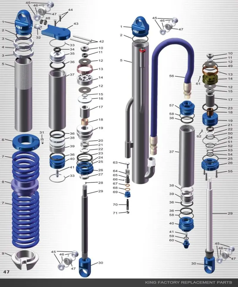 King Shocks Smooth Res Assembly 2.5 Pr 10.75In Long 2.5In Od Snap Ring Groove Both Ends 2