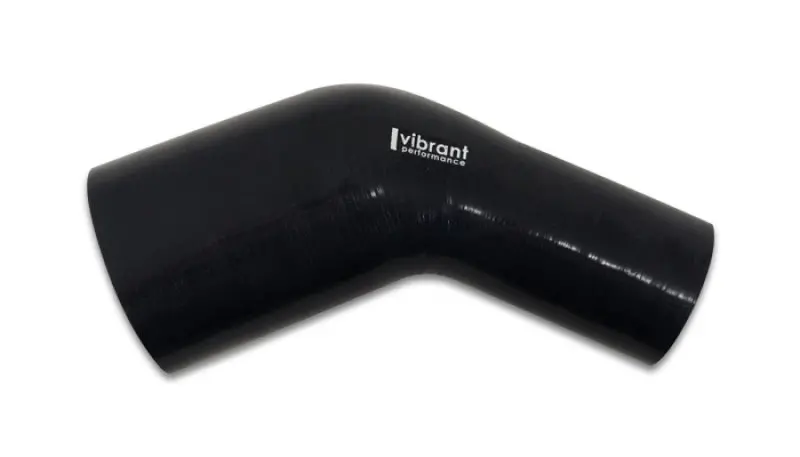 Vibrant Gloss Black 45° Silicone Transition Elbow – 3.5 In To 4 In Id 1