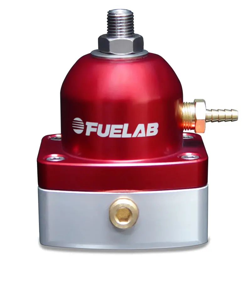 Fuelab 535 Efi Adjustable Mini Fuel Pressure Regulator – 25–90 Psi, Dual -6An Inlets, Single -6An Return, Red Finish 1