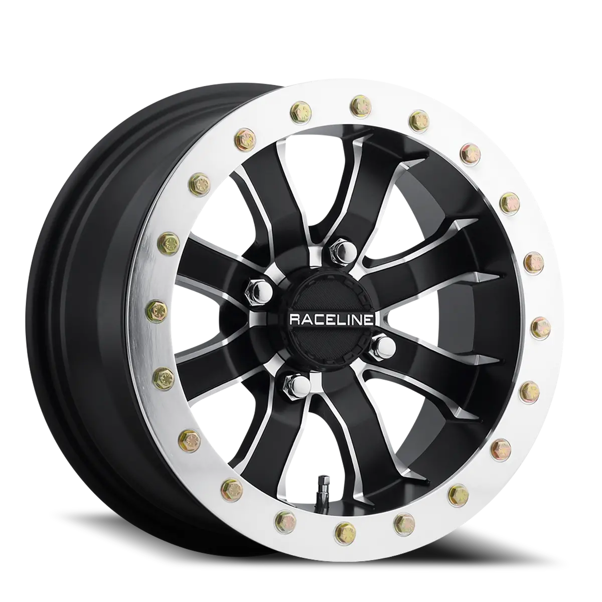 Aluminum Wheels 14X7 Mamba Beadlock Utv A71 Machined Lip Satin Black 0 Offset 4 On 110 Bolt Pattern Raceline 2