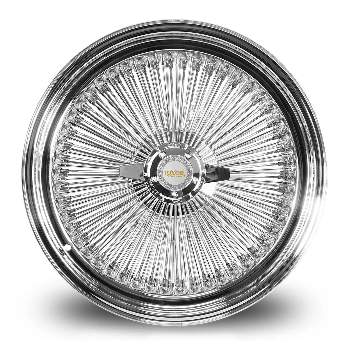 16X7 100 Straight Lace Standard Chrome Wheel 1