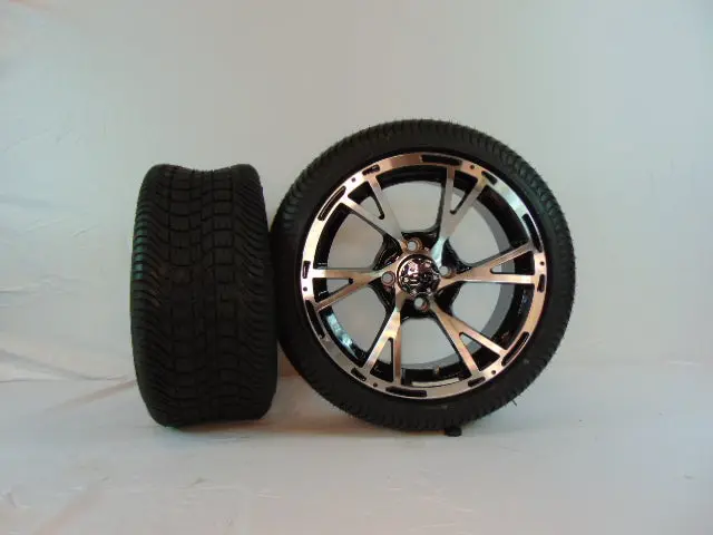 14" "The Flash" Black And Chrome Set Of Wheels And Street Tires(4) 1