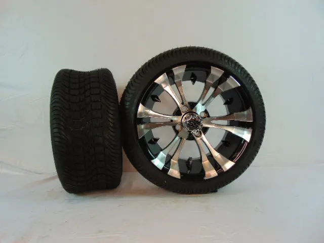 14" "Vampire" Black And Chrome Set Of Wheels And Street Tires(4) 1