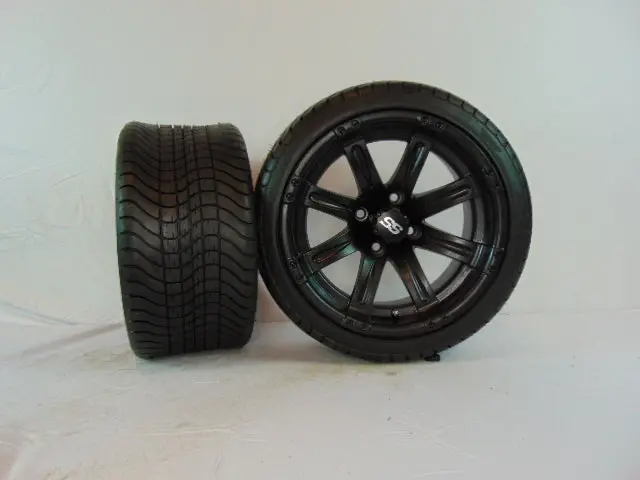 14" "Vegas" Matte Black Set Of Wheels And Street Tires(4) 1
