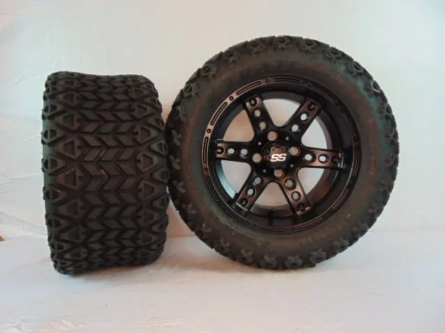14" "Dominator" Matte Black Set Of Wheels And All-Terrain Tires(4) With Lift Kit 1