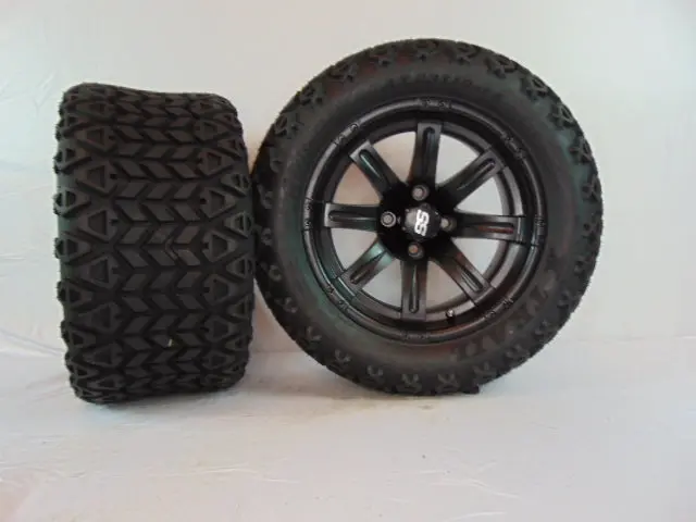 14" "Vegas" Matte Black Set Of Wheels And All-Terrain Tires(4) With Lift Kit 1