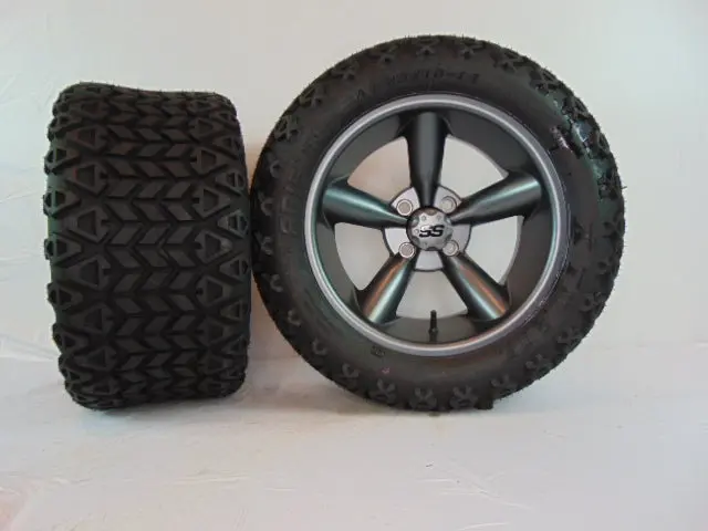 14" "Godfather" Gunmetal Set Of Wheels And All-Terrain Tires(4) With Lift Kit 1
