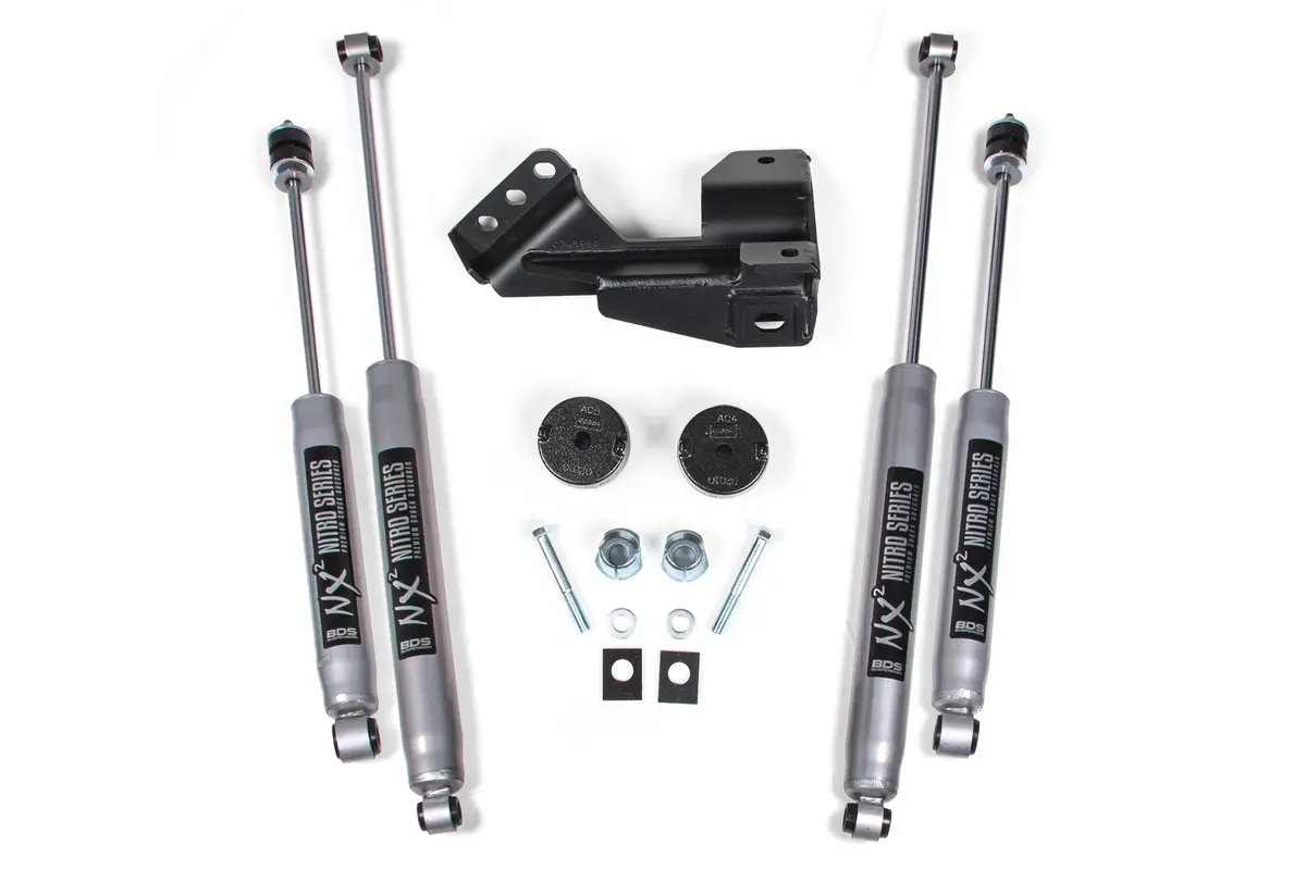 2 Inch Leveling Kit Coil Spacer Ford F250/F350 Super Duty 17-22 4Wd Nx2 Nitro Shocks 1