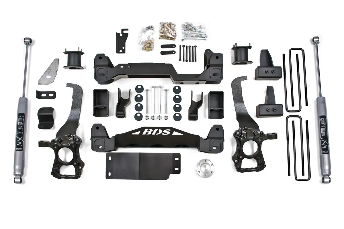 4 Inch Lift Kit Ford F150 15-20 4Wd 4 Inch Block Kit Fox 2.0 Performance Shocks 1
