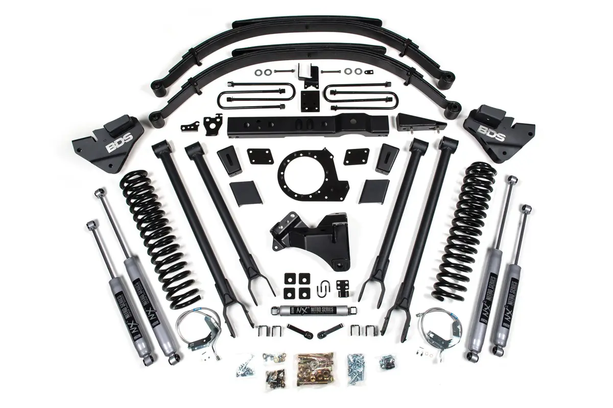 8 Inch Lift Kit 4-Link Conversion Ford F250/F350 Super Duty 17-19 4Wd Diesel Nx2 Nitro Shocks 1