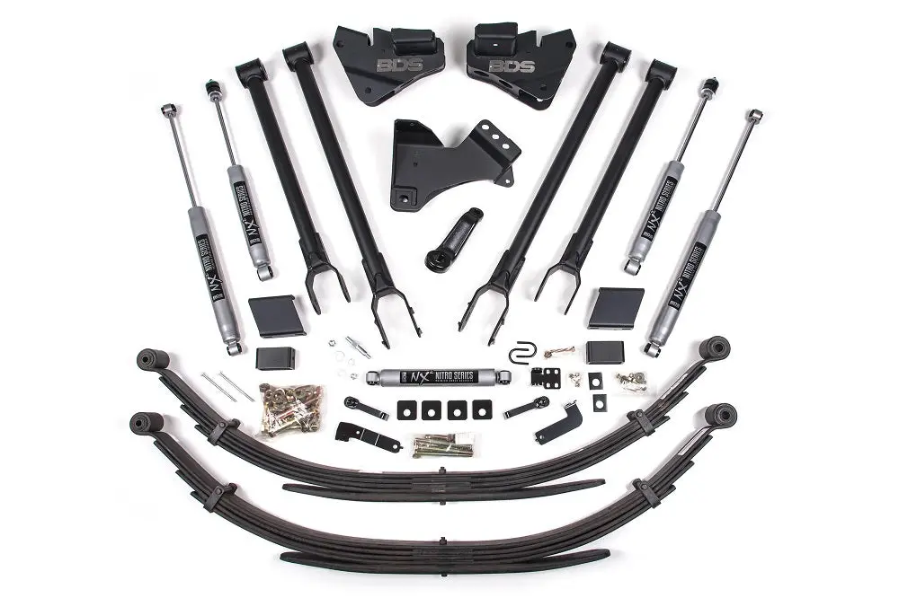 5 Inch Lift Kit W/ 4-Link Ford F250/F350 Super Duty 20-22 4Wd Gas Leaf Springs Nx2 Nitro Shocks 1