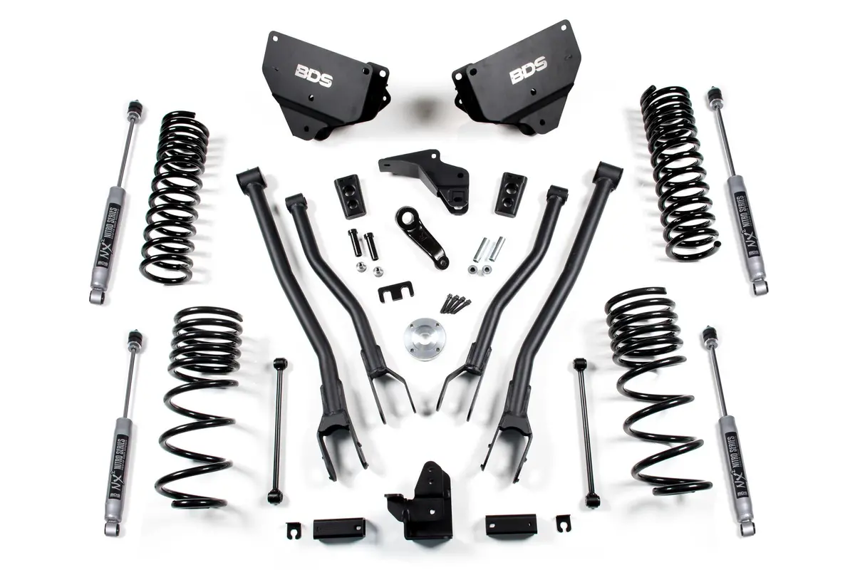 4 Inch Lift Kit W/ 4-Link Ram 2500 14-18 4Wd Diesel Fox 2.5 Performance Elite Shocks 1