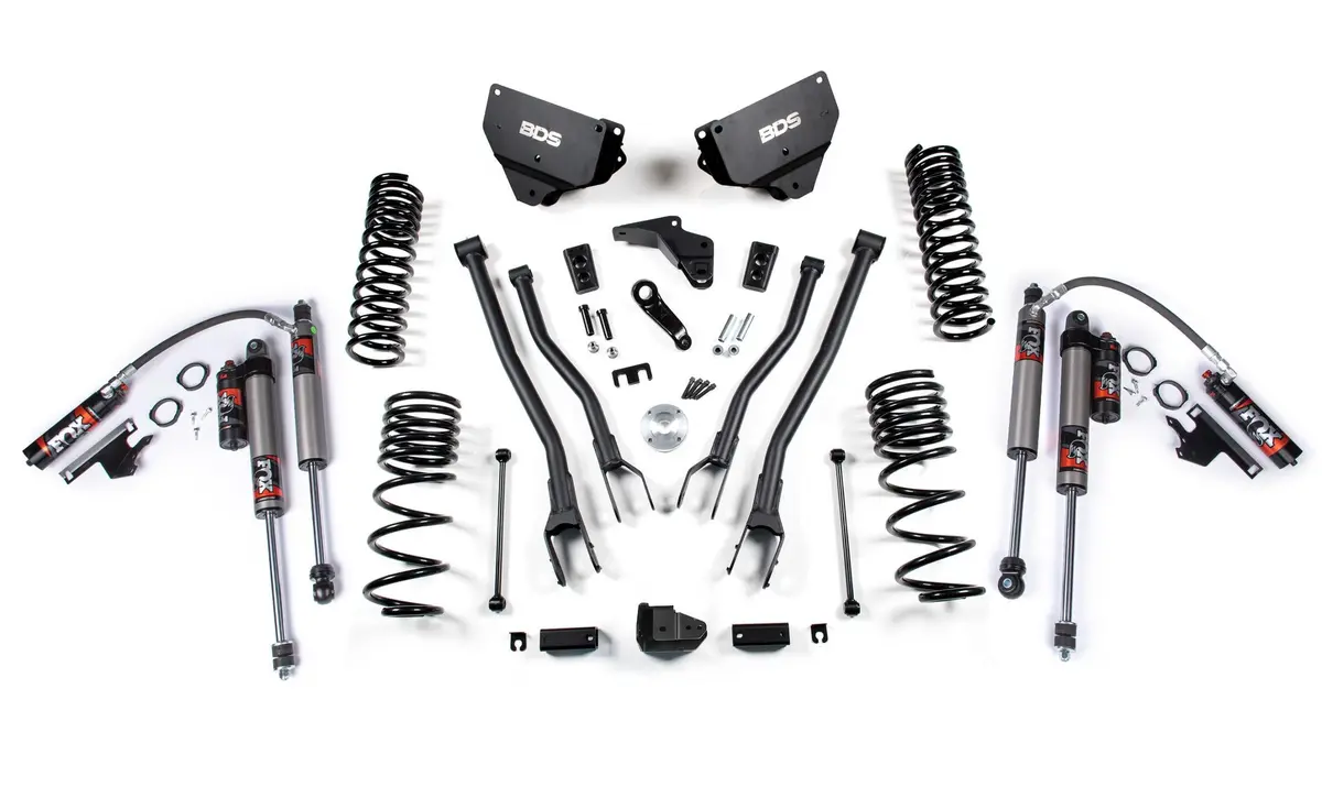 4 Inch Lift Kit W/ 4-Link Ram 2500 14-18 4Wd Gas Fox 2.5 Performance Elite Shocks 1