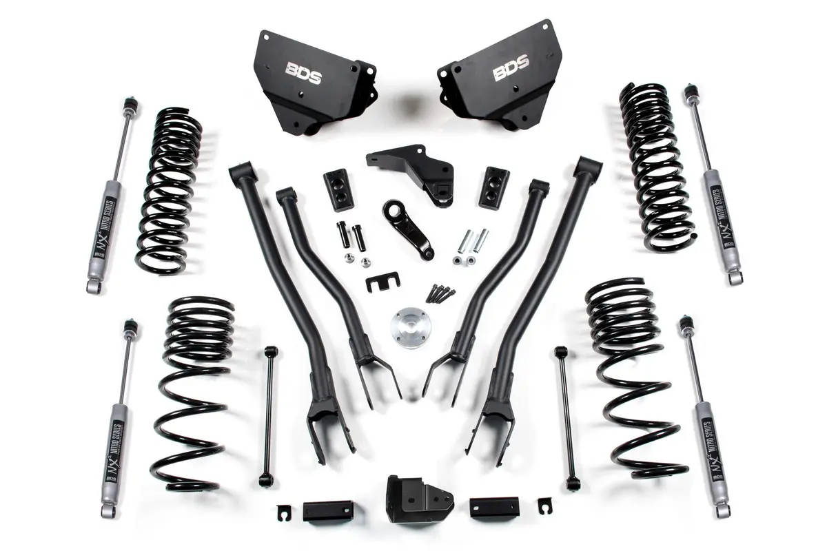 4 Inch Lift Kit W/ 4-Link Ram 2500 14-18 4Wd Gas Nx2 Nitro Shocks 1