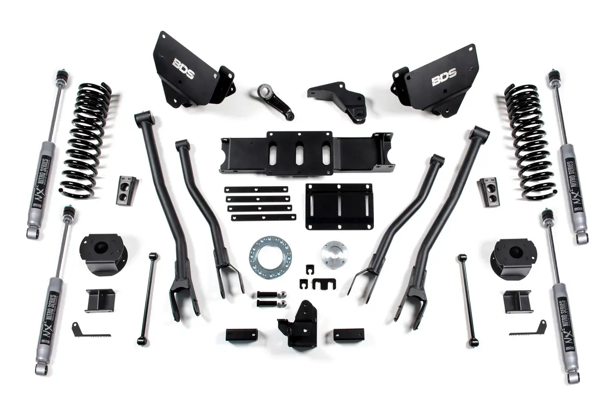 6 Inch Lift Kit W/ 4-Link Ram 2500 W/ Rear Air Ride 14-18 4Wd Diesel Fox 2.0 Performance Shocks 1