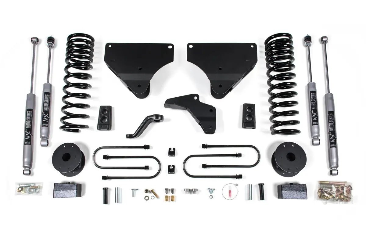 4 Inch Lift Kit Ram 3500 W/ Rear Air Ride 13-18 4Wd Gas Fox 2.0 Performance Shocks 1