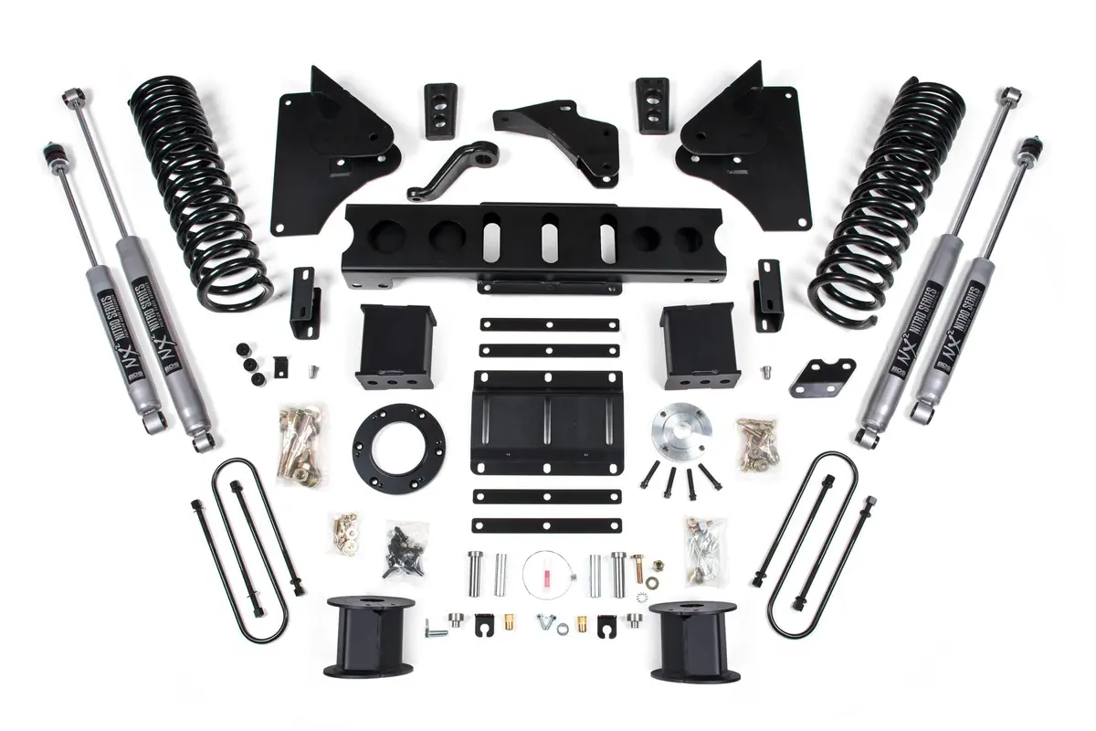 6 Inch Lift Kit Ram 3500 W/ Rear Air Ride 13-18 4Wd Diesel 6 Bolt Indexing Ring Fox 2.0 Performance Shocks 1
