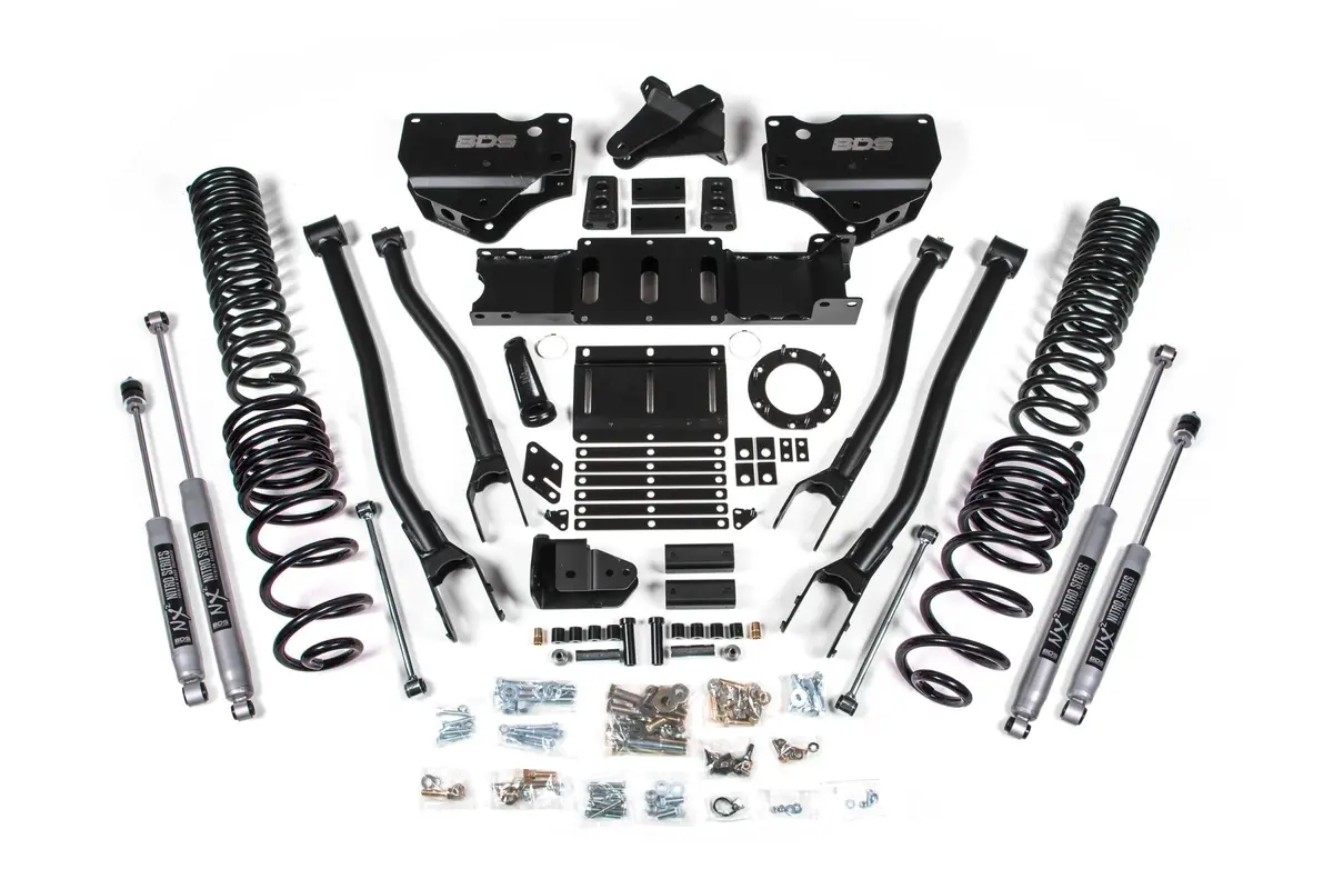 4 Inch Lift Kit W/ 4-Link Ram 2500 19-24 4Wd Diesel Fox 2.5 Performance Elite Shocks 1