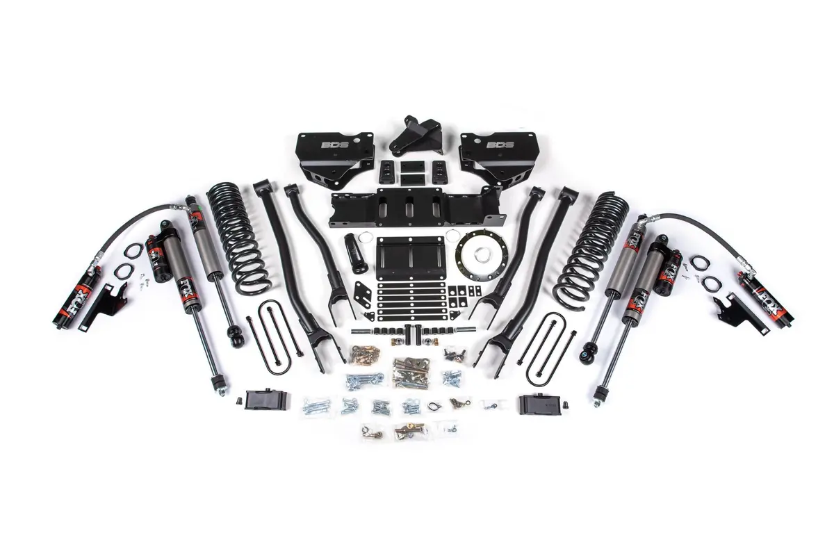 4 Inch Lift Kit W/ 4-Link Ram 3500 19-23 4Wd Gas With Factory Rear Overload Leaf  Fox 2.5 Performance Elite 1