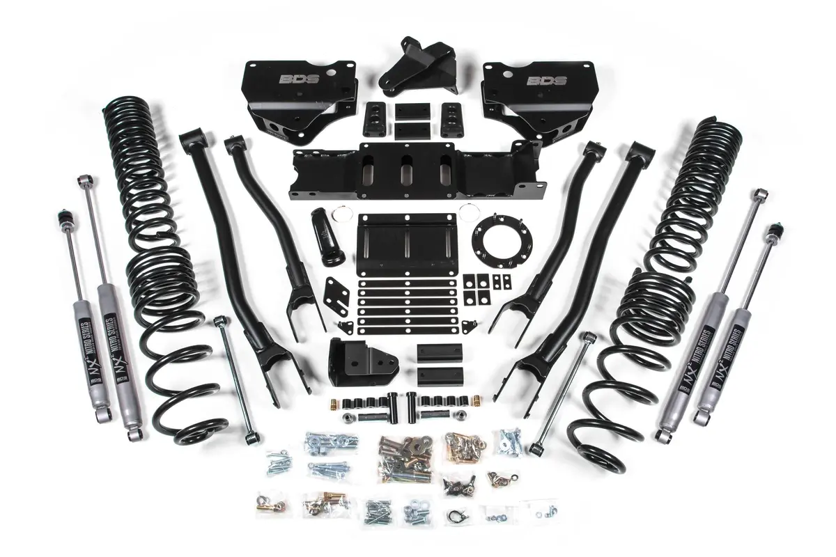 5.5 Inch Lift Kit W/ 4-Link Ram 2500 19-24 4Wd Gas Fox 2.5 Performance Elite Shocks 1