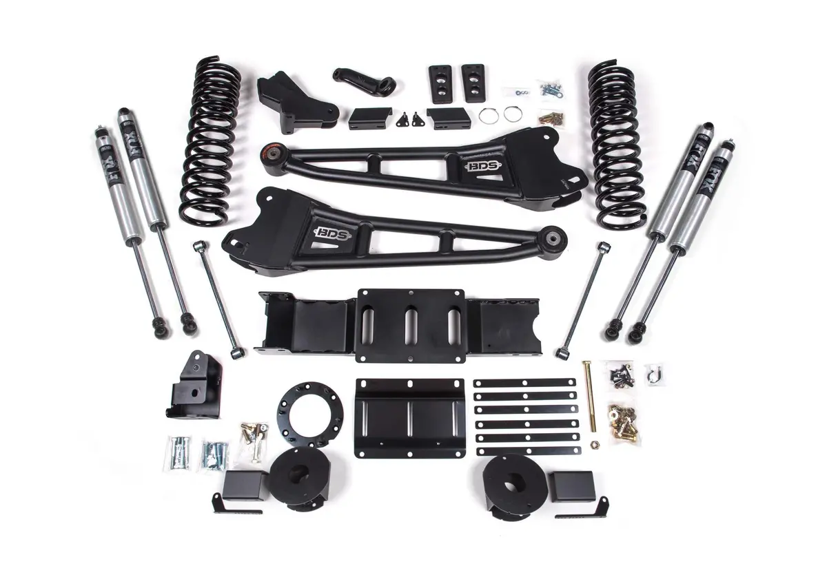 5.5 Inch Lift Kit W/ Radius Arm Ram 2500 W/ Rear Air Ride 19-24 4Wd Gas Fox 2.0 Performance Shocks 1