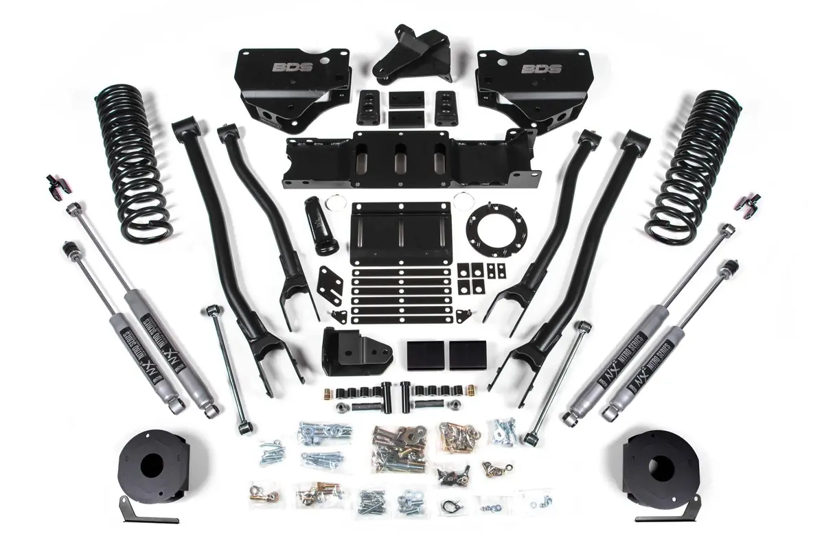5.5 Inch Lift Kit W/ 4-Link Ram 2500 W/ Rear Air Ride 19-24 4Wd Gas Fox 2.0 Performance Shocks 1