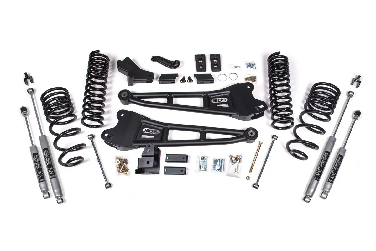 4 Inch Lift Kit W/ Radius Arm Ram 2500 14-18 4Wd Diesel Fox 2.0 Performance Shocks 1
