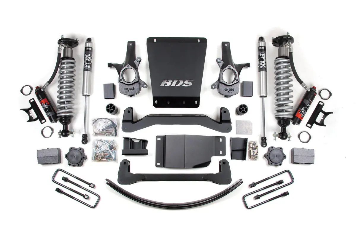 6 Inch Lift Kit Fox Performance Elite Block Kit And Add A Leaf Coil-Over 07-13 Silverado/Sierra 1500 4Wd Bds Supsension 1