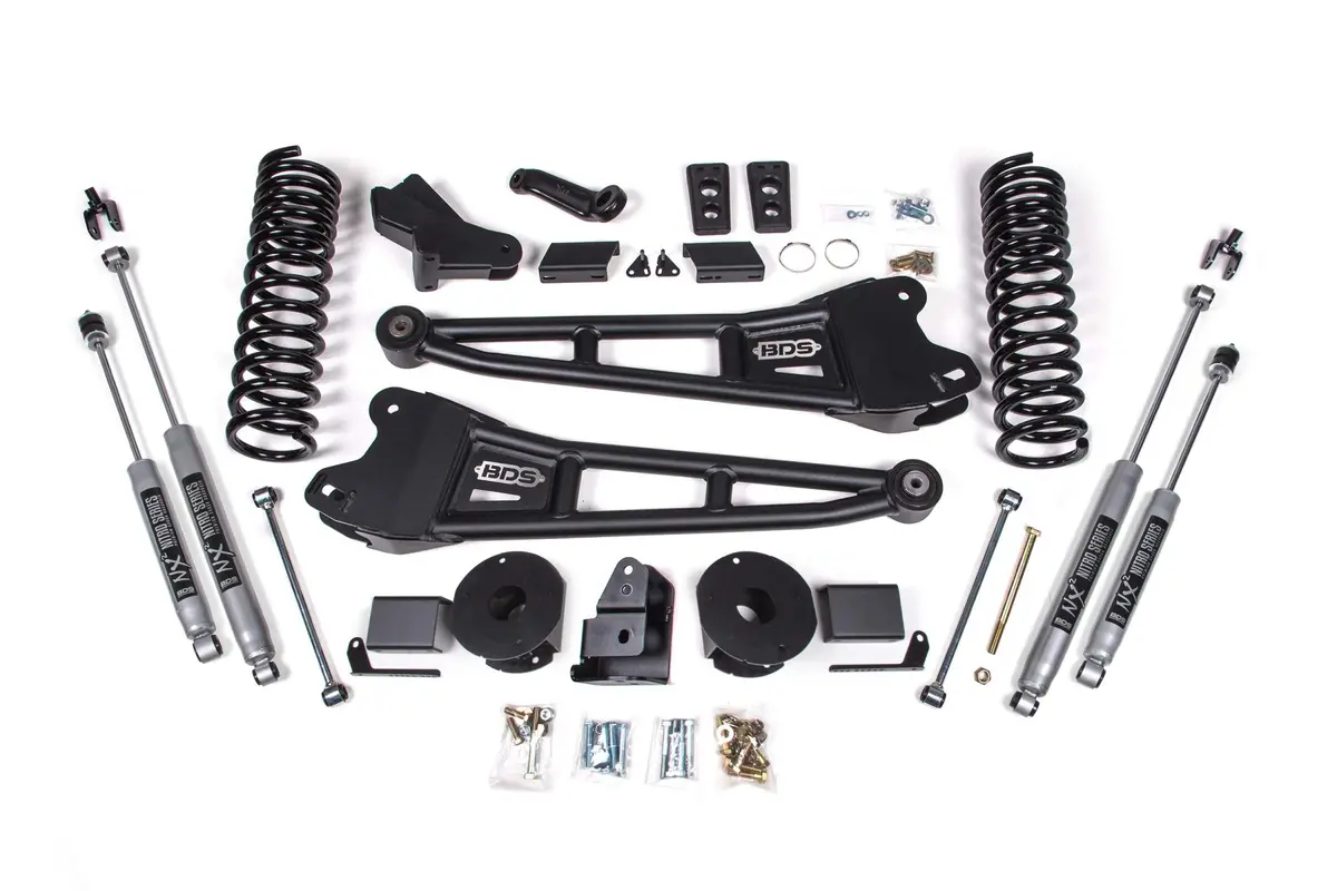 4 Inch Lift Kit W/ Radius Arm Ram 2500 W/ Rear Air Ride 14-18 4Wd Gas Fox 2.0 Performance Shocks 1