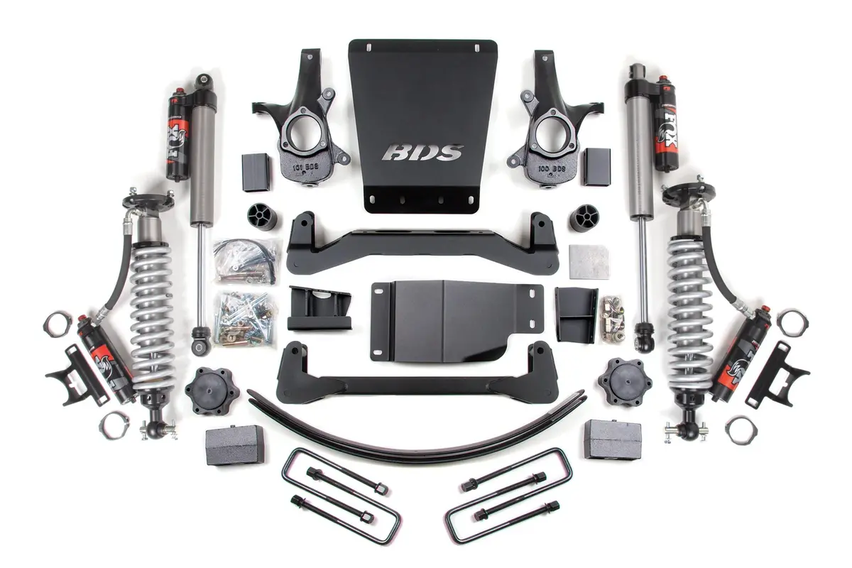 2007-2013 Gm 1500 4Wd 6 Inch Suspension Lift Kit 5.5 Inch Rear Leaf Spring 2.5 Pes C/O Front 2.5 Pes P/B Rear Bds Suspension 1
