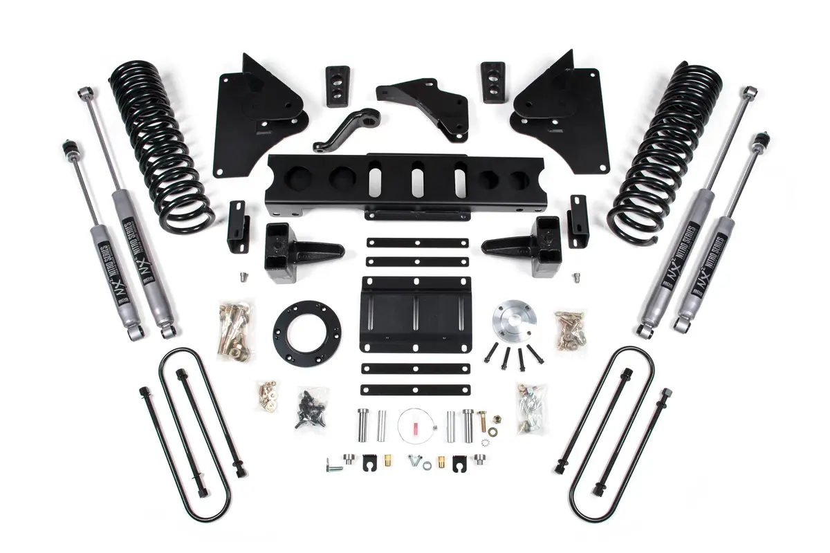 6 Inch Lift Kit Ram 3500 13-18 4Wd Diesel 4 Inch Block 8 Bolt Fox 2.0 Performance Shocks 1