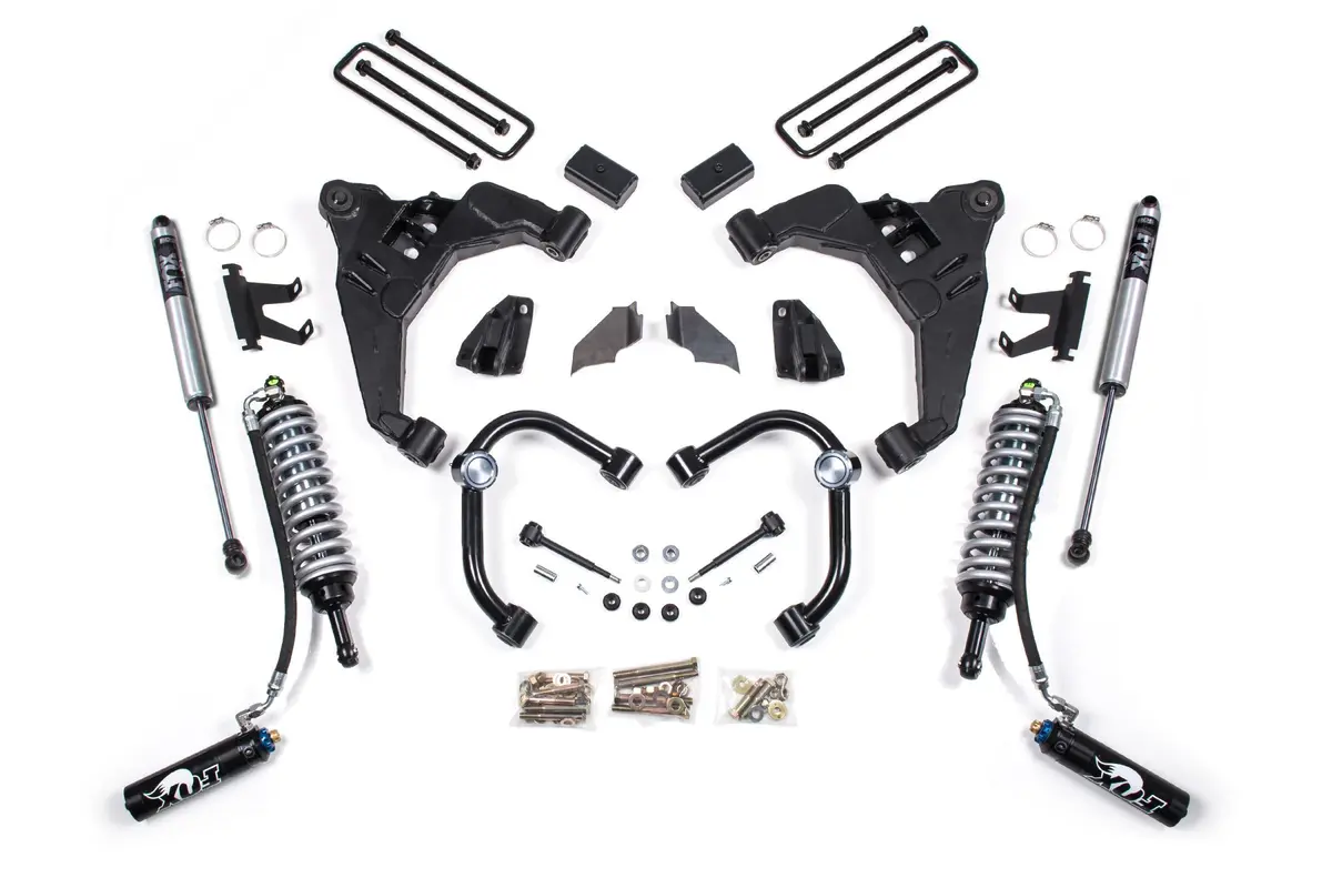3 Inch Lift Kit Fox 2.5 Coil-Over Conversion Silverado/Sierra 2500Hd/3500Hd 11-19 Diesel Stock Rear Fox 2.5 Performance Shocks 1