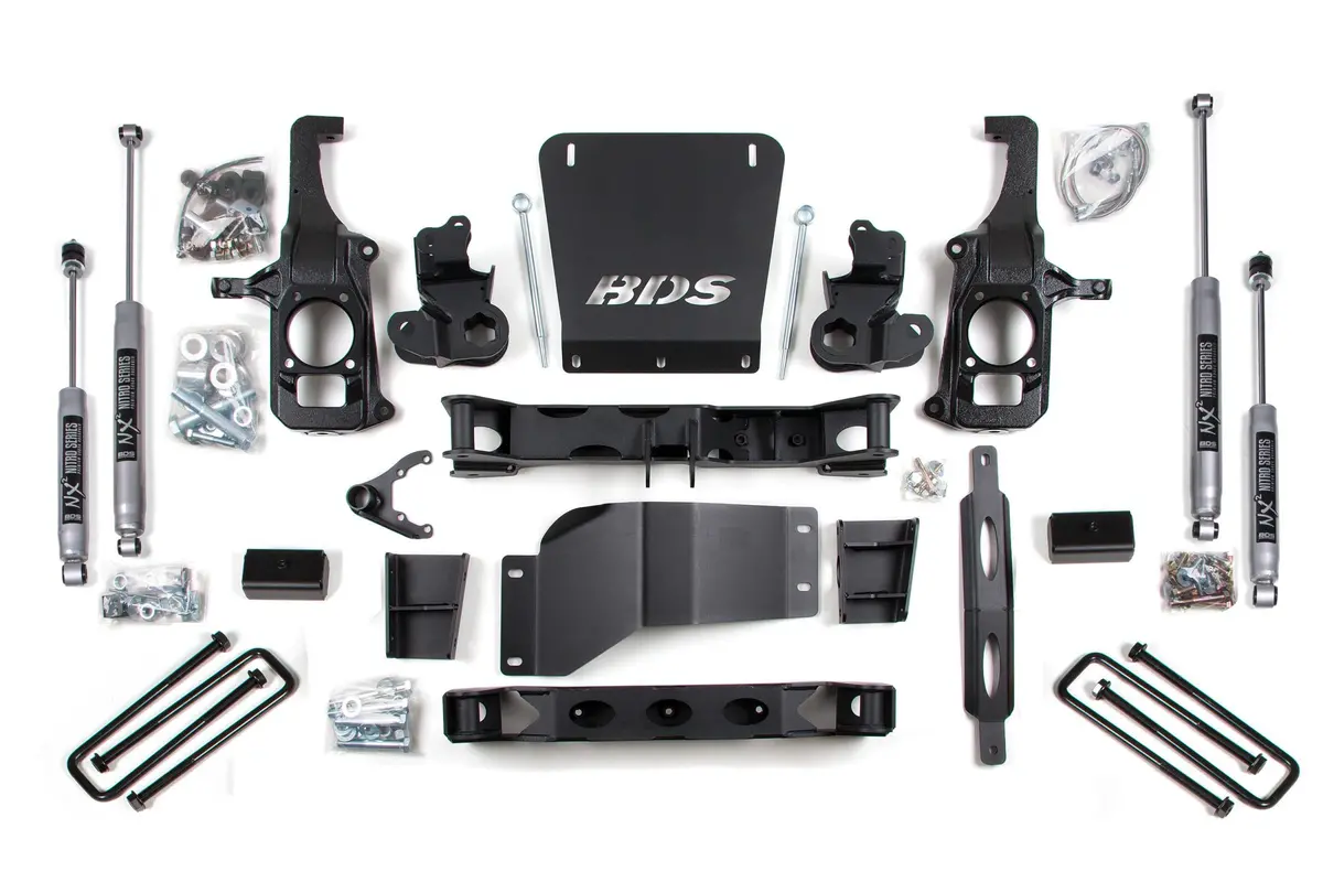 6.5 Inch Lift Kit Silverado/Sierra 2500Hd/3500 11-19 2/4Wd 4 Inch Block Nx2 Nitro 1